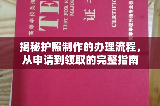 琼海揭秘护照制作的办理流程，从申请到领取的完整指南