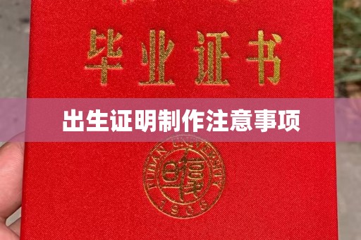 琼海出生证明制作注意事项