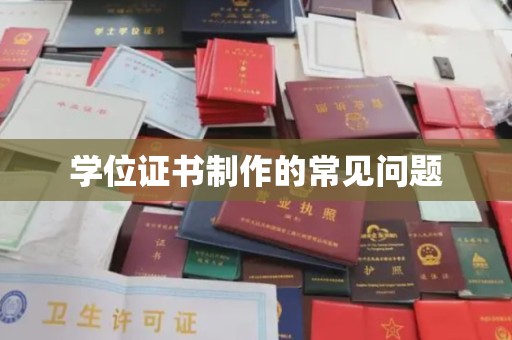 琼海学位证书制作的常见问题