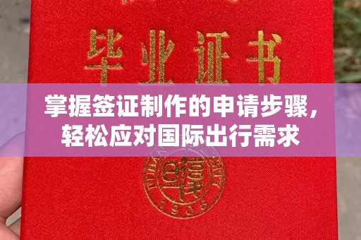 琼海掌握签证制作的申请步骤，轻松应对国际出行需求