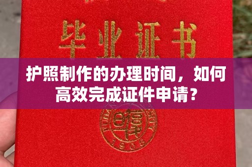 琼海护照制作的办理时间，如何高效完成证件申请？