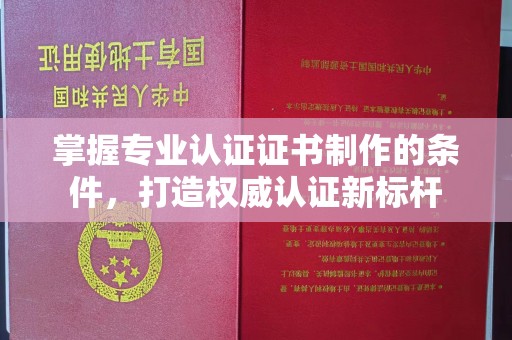 琼海掌握专业认证证书制作的条件，打造权威认证新标杆