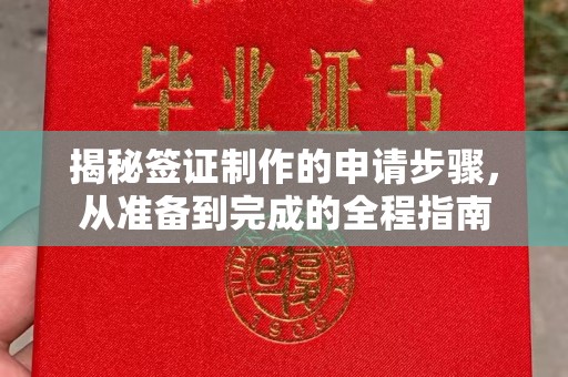 琼海揭秘签证制作的申请步骤，从准备到完成的全程指南