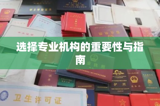 琼海选择专业机构的重要性与指南