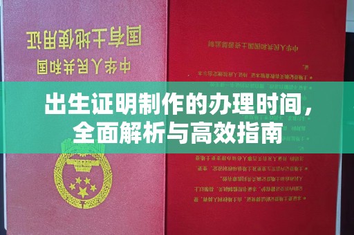 琼海出生证明制作的办理时间，全面解析与高效指南