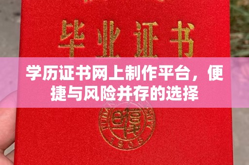 琼海学历证书网上制作平台，便捷与风险并存的选择