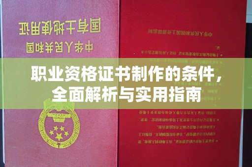 琼海职业资格证书制作的条件，全面解析与实用指南